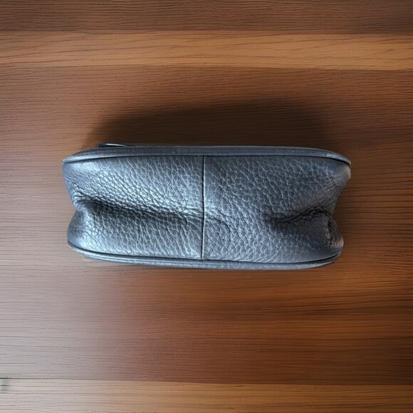 J.Crew Signet Flap Crossbody Bag – Minimalist Dark Grey Pebbled Italian Leather - Picture 12 of 12